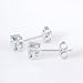 10K White Gold Post 1CTW 5MM Lab Grown Moissanite Stud Earrings Platinum Plated Silver Push Back for Women