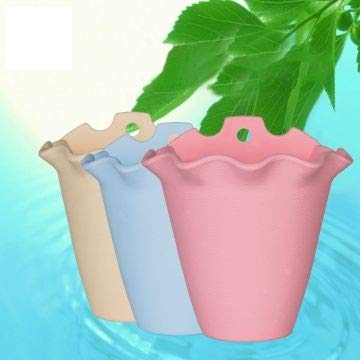 Delavala 2 Pack Indoor Outdoor Wall Mount Flower Planter, Durable Resin Plastic Wall Hanging Pots