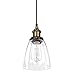 Glass Pendant Light - Industrial Edison Mini One-Light Clear Fixture Antique Lighting ALHAKIN