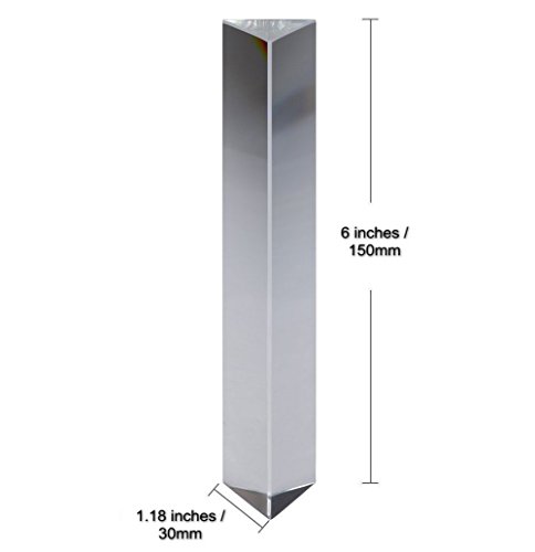 31HR9D f55L Mribo Optical Glass Triangular Prism, 6 Inches Crystal Rainbow Maker for Photography Science Experiments Physics… - Image 3