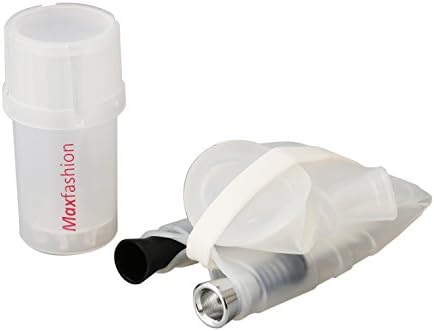 MAXFASHION Mini Portable Container Grinder Folding Silicone Smoking Accessory (White)