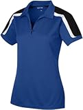 Sport-Tek LST658 Ladies Tricolor Shoulder Micropique Sport-Wick Polo