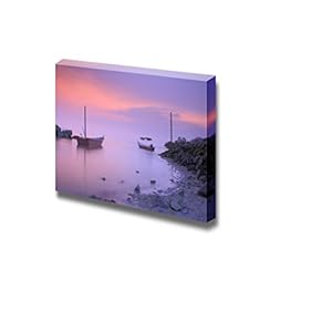 Sulking Boats Under a Beautiful Sunset for Home or Office Art - Canvas Art Wall Art - 12" x 18"