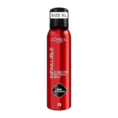 L'Oréal Paris Infaillible Setting Spray, Per Tutti i Tipi di Pelle, Spray Fissante Trucco, Lunga Tenuta, Finish Naturale, Formula Leggera, Dermatologicamente Testato, Formato Jumbo 150 ml