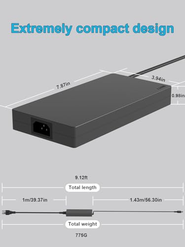 HSXIRQA 230W AC Adapter Charger for Lenovo Legion Slim 5 7 5P C7 S7 Y920 Y740 Y730 Y545 Y540 Y530 R720 Y900 Y910 Y7000 Thinkpad P1 P73 P53 P72 P52 P71 P51 P70 P17 P16 P15 T15g ThinkBook 16p LOQ Laptop
