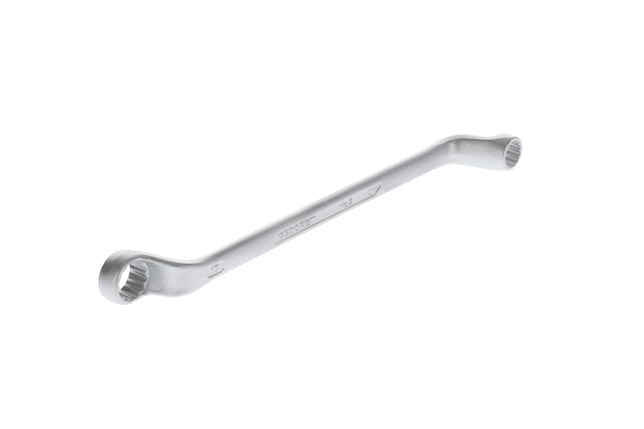 GEDORE Double-ended ring spanner, AF 13+17 mm, Offset, 5° angled, Slender, Bi-hex, UD profile, Spanner, 2 13X17