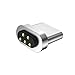 Wsken USB Type C Cable Magnetic Plug Fast Charger Adapter Connector for Android (Type C Silver)