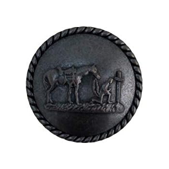 Treasure Gurus Praying Cowboy Metal Kitchen Bin Pull Vanity Knob