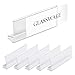 Pack of 25 – Clear Plastic Glass Shelf Label Holder, Glass Shelf Sign and Ticket Holder, Clips On to Shelves 3/16