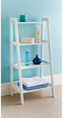 Distinctive New England Style Maine White Ladder Shelf Bathroom Storage Unit New pajee TM