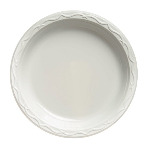 UPC 020648007094, Genpak 70900 Aristocrat Plastic Plates, 9 Inches, White, Round, 125/Pack