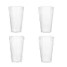 Silipint Silicone Pint Glasses, Unbreakable, Reusable, Durable, and Shatterproof 16-Ounce Silicone Cups for Parties, Sports, and Outdoors, Frosted White, Pack of 4