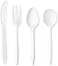 PlastX Cutlery 400 Count Disposable Plastic White Forks, Great For Every Day, Home, Office, Party, or Resturants,