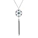 Zealmer Simple Retro Silver Plated Long Chain Pendant Necklace Chain Tassels