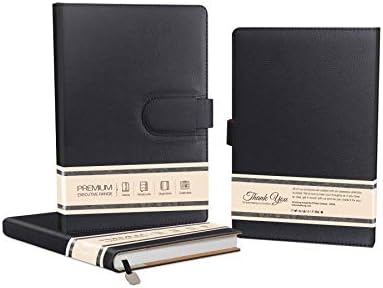 Amsburg Premium Leather PU Lock Journal ExecutiveNotebook Diary (Black)