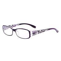 Oranmay Women Spring Hinge Flower Print Resin Reading Glasses Presbyopic +1.0~+4.0 Strength