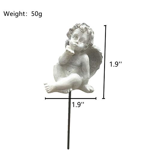 MUAMAX Angel Garden Stakes, Decorative Cherub for Fairy Graden Miniature Micro Landscape Ornament, Flowerpot DÃ©cor