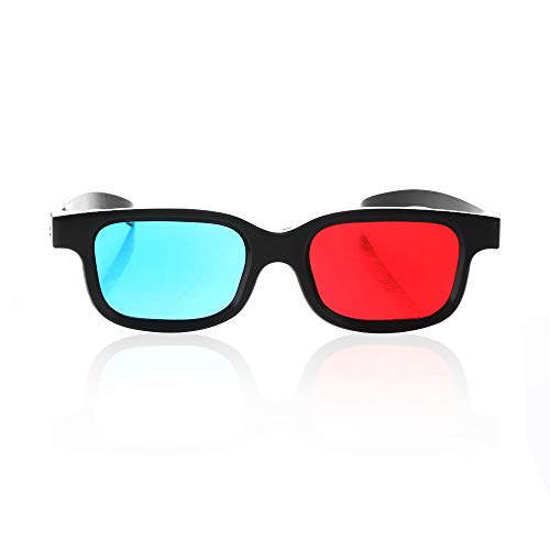 Red Blue 3D Glasses Fashion Game DVD Stereo New Black Frame Anaglyph Movie Dimensional