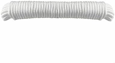 3MM(1/8inch) Nylon Braided Rope,100 Foot Multi-Purpose Rope,Diamond Braid Utility Rope Twine for Pull, Swing,Knot,Garden and Farm, Home,Indoor and Outdoor,White