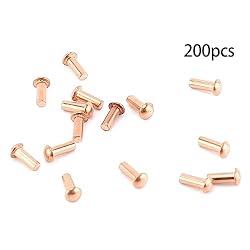 Aicosineg Solid Rivets,200Pcs 0.08" Dia x