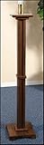 CB Walnut Stain Wood Paschal Candleholder with Brass Socket, 43 Inch (H)