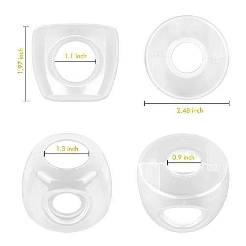 Door Knob Safety Cover Semitransparent Door Handle Child Proof Door Knob Covers Baby Proofing Safety Knob Covers Baby Safety Door Knob Lock 4 Pack