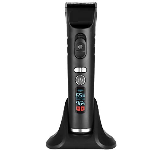 Ceenwes Hair Clippers Heavy Duty Clippers for Men Rechargeable Hair Trimmer Cordless Clippers Hair Cutting Kit with Charging Dock, 8 Guide Combs, Scissors, Comb (Black)