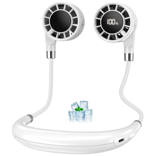 Silent Neck Fan, Portable Neck Fan 6 Speeds, 10000 RPM, 4000mAh Battery (5-16H), Neck Fan with Long Lasting Battery, Neck Fan for Men Women Amazon