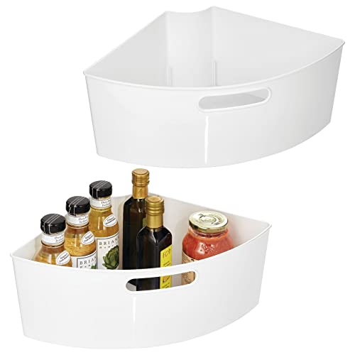 mDesign Kitchen Plastic Lazy Susan Storage Turntable Organizer