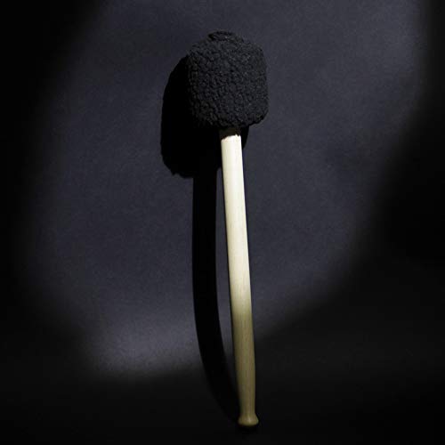 Muslady Drumsticks Concert Bass Drum Mallet Stick Beater with Black Plush Head and Maple Wood Pole Percussion Instrument Accessories