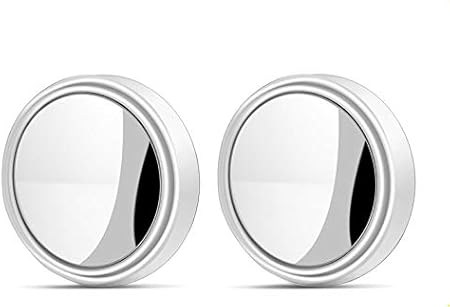 Amazon Irma 360度回転 プッシュ式 車 バックミラー 小型ラウンドミラーカー 大きな視野 リバース 補助ブラインドスポットミラー ホワイト ルームミラー 車 バイク