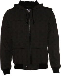 plain black zip up