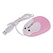 BestFire BC71794 Personalized Rabbit Unique Design Portable USB 1200 DPI Wired Small Optical Mouse for Computer Desktop Laptop Tablet Designed Specifically for Women Girls (Pink)