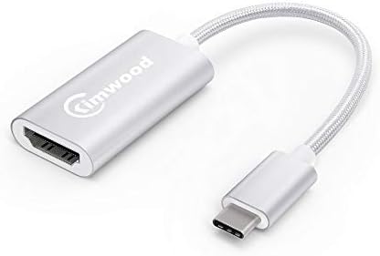 USB C to HDMI Adapter, Kimwood Braided USB Type-C to HDMI Adapter Compatible with MacBook pro, Surface Book 2, Newest iPad Pro, Galaxy S8/S9/Note 8 and More
