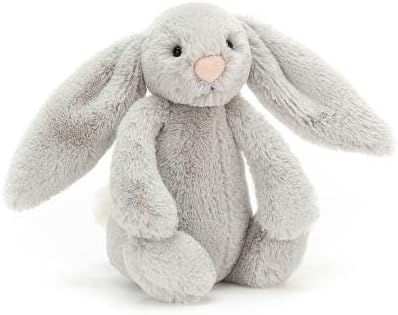 Jellycat Bashful Silver Bunny Small - 8 cm L x 9 cm W x 18 cm H