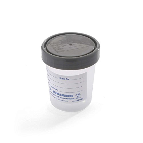 MediChoice Specimen Container, Urinalysis, With Gray Plastic Screw-On Lid, Single Patient Use, Polypropylene, Clear (Case of 500)