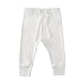 Owlivia Organic Cotton Baby Boy Girl Wiggle Pant Jogging Pant (Off-White, 0-3 Months)