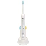 Ivation Rechargeable Electric Toothbrush Plus w/Sonic Wave Technology - Includes Induction Charging Base & 2 Brush Heads