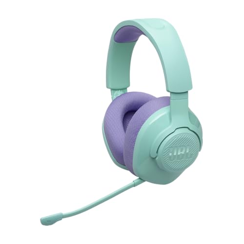 JBL Quantum 360 Kabellose Over-Ear Gaming-Kopfhörer mit 2,4 GHz/Bluetooth Dual Wireless-Verbindung, 22-Stunden-Akku, Multi-Plattform-Kompatibilität, abnehmbarem Mikrofon mit Stummschaltung, Cyan