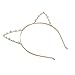 Pixnor Crystal Pearl Shot In Cat Ears Child Adult Hair Bands (Golden)