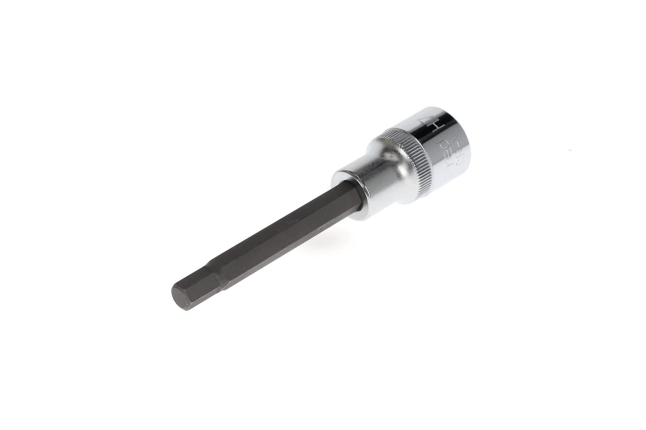 GEDORE red Screwdriver bit socket long hex, 7 mm AF, 1/2" 12.5 mm, Screwdriver bit socket, Tool, R62550719, Steel