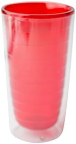 Double Wall Acrylic No Sweat Hot or Cold Drink Dockside Tumbler, Red, 16 oz