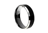 Jean Paolo Mens Rings 8mm Black Tungsten Rings for Men Engagement Wedding Rings Band Two Tone Comfort Fit
