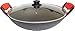 Crucible Cookware 14-Inch Cast Iron Wok Set (Pre-Seasoned), Glass Lid & Silicone Hot Handle Holders