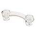 Liberty PN0300L-CL-U 3-Inch Victorian Glass Cabinet Hardware Handle Pull, 2-Pack