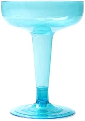 288-Units of Plastic Champagne Glasses, Turquoise 4oz, Easy to Assemble by Topenca Supply Party