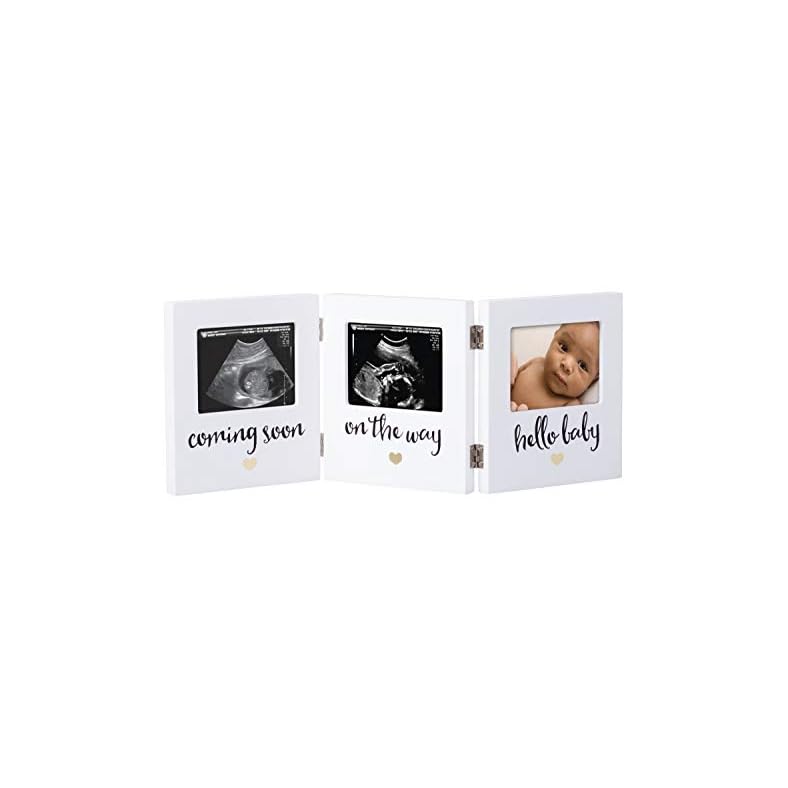 Pearhead Triple Sonogram Keepsake Photo Frame, Baby Ultrasound Tabletop Picture Frame, Gender-Neutral Baby Nursery Décor…