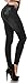 EPYA Women's Seamless Print Jean Look Leggings Skinny Tights Pants