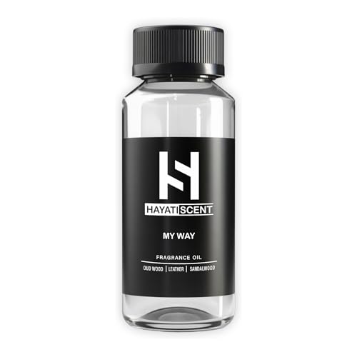 My Way Luxury Essential Oil – Hotel Collection, 120mL (4.05 fl oz) – Diffuser Oil for Home, Office, Aromatherapy – Oud Wood, Leather, Sandalwood, Cedar, Premium Scented Oil Blend