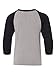 Next Level Big Boy's 3/4-Sleeve Rib-Knit T-Shirt_XS_Black/Dark Heather Gray